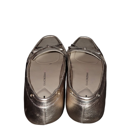 Isaac Mizrahi Gold Tone Leather Loafers 7.5M - Picture 3 of 5